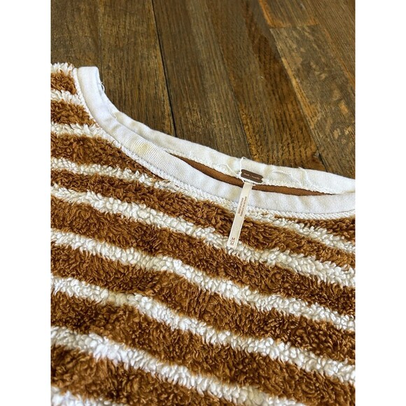 Free People Breton Striped Pullover Sweater Medium M Autumn Peal - Picture 3 of 7